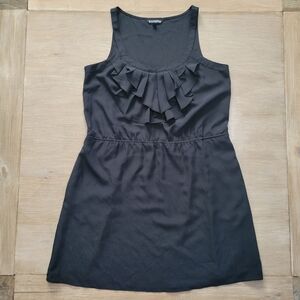 Express Black Ruffled Sleeveless Dress Medium
